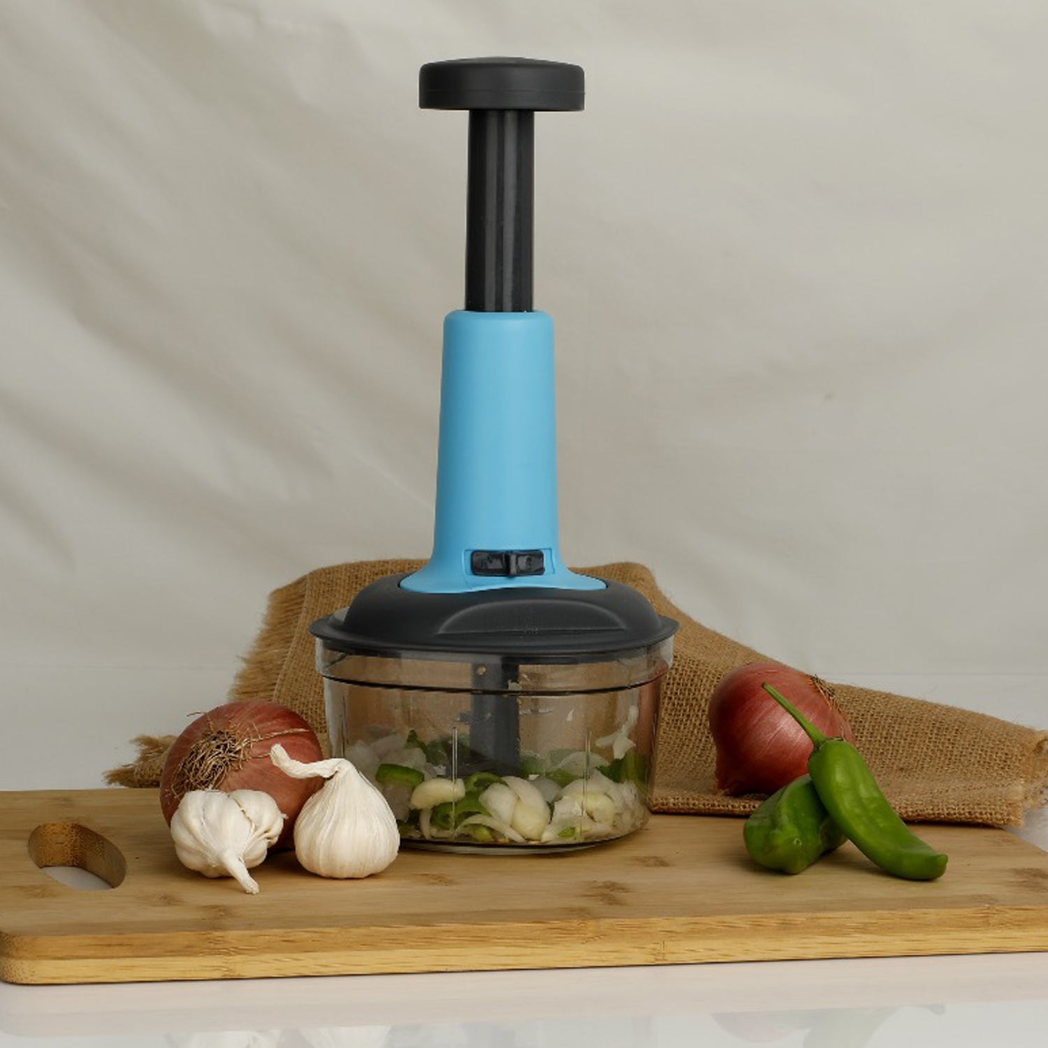 5902 PUSH CHOPPER MANUAL FOOD CHOPPER AND HAND PUSH VEGETABLE CHOPPER, CUTTER, MIXER SET FOR KITCHEN WITH 3 STAINLESS STEEL BLADE. DeoDap 5902 PUSH CHOPPER MANUAL FOOD CHOPPER AND HAND PUSH VEGETABLE CHOPPER, CUTTER, MIXER SET FOR KITCHEN WITH 3 STAINLESS STEEL BLADE. DeoDap